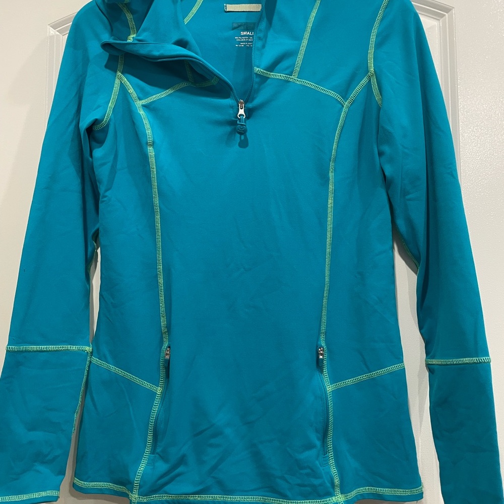 Teal Long Sleeve Athletic Pullover